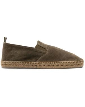 Castañer Geflochtene raffia plateau del zehen schuhe - Grün