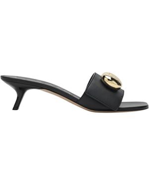 Loewe Heeled Mules - Noir