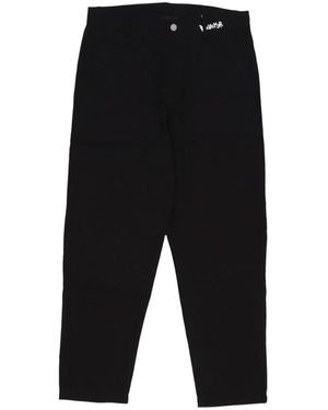 DISCLAIMER Schwarze Logo Baumwollhose Regular Fit