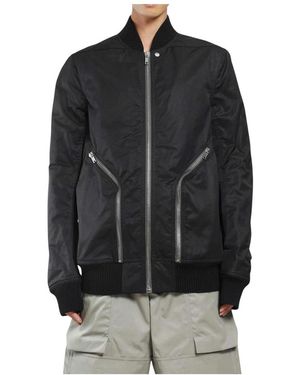 Rick Owens Jassen ,Zwart ,Katoen Heizer Flight Jacket
