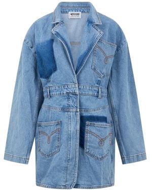 Moschino Oversized Denim Jas - Blauw