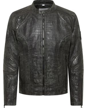 carlo colucci Leather Jackets - Grey