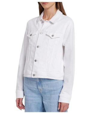 7 For All Mankind Classic Denim Trucker Jacket - White