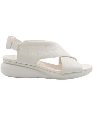 Camper Schoenen ,Wit ,Leer Elastische Leren Sandalen