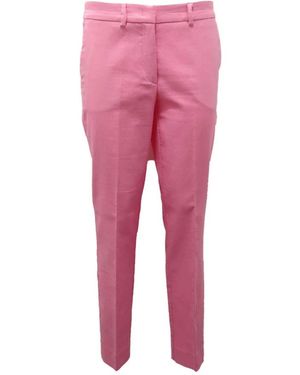 Marella Broeken ,Roze ,Katoen Slim-Fit Broeken - Rood