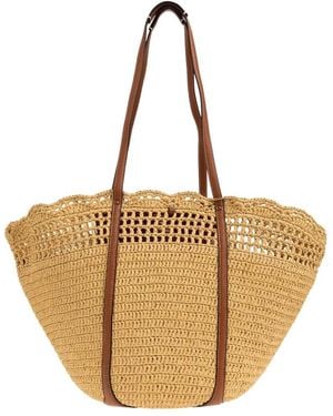 Ulla Johnson Marina Raffia Tote - Braun
