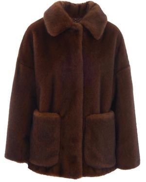 Herno Faux Fur & Shearling Jackets - Marron