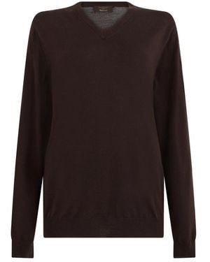 Slowear V-Neck Knitwear - Marron