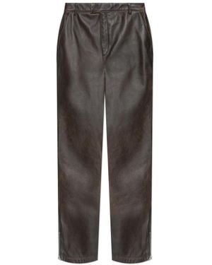 Represent Leather Pants - Brown