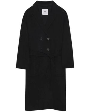 Anine Bing Belted Coats - Negro