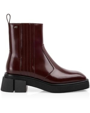 Marc Cain Schoenen ,Paars ,Leer Chelsea Boots - Bruin