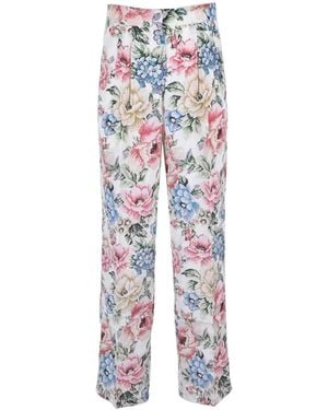 Erika Cavallini Semi Couture Straight Trousers - Blue