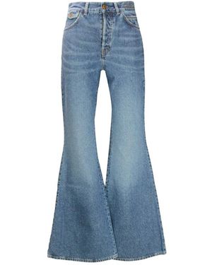 Chloé Wijde Pijpen Denim Jeans - Blauw