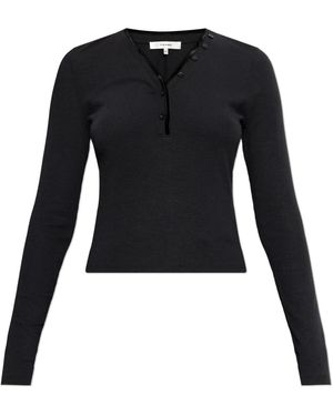 FRAME V-Neck Top - Zwart
