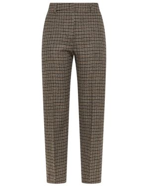 Seventy Broeken ,Bruin ,Wol Pantalone Fantasia - Grijs