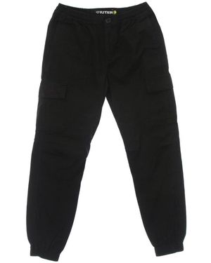 Iuter Broeken ,Zwart ,Katoen Lange Cargo Jogger Broek