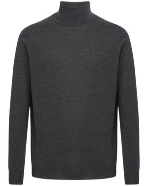 Kiton Dunkelgrauer kaschmir-polo-halspullover