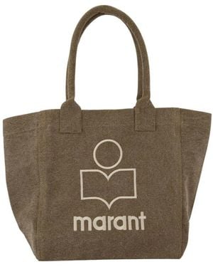 Isabel Marant Khaki Baumwoll Shopper Tasche Mit Griffen - Braun