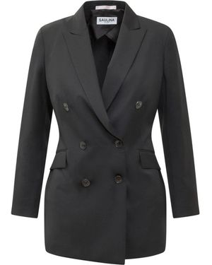 SAULINA Jassen ,Zwart ,Leer Blazer