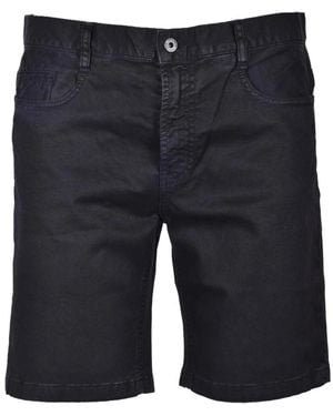 Bikkembergs Katoen Elastaan Bermuda Shorts - Blauw