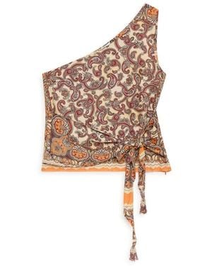 Maliparmi Sleeveless Tops - Brown