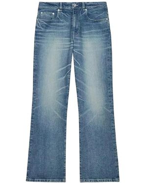 KENZO Jeans ,Blauw ,Katoen Blauwe Cropped Fit Jeans Met Distressed Effect