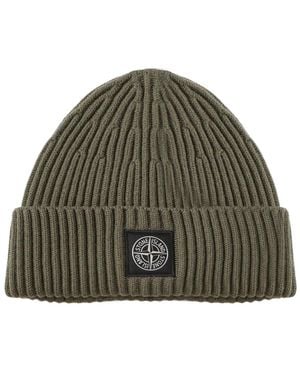Stone Island Accessoires ,Groen ,Wol N100002 Full Rib Beanie