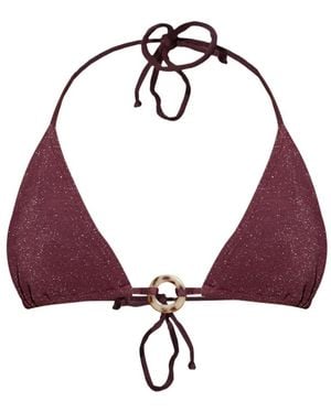 Bondeye Badmode ,Rood ,Nylon Ring Ingrid Triangle Bikini Top - Paars