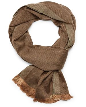 BOGGI Schal Aus Herringbone-Wolle - Braun