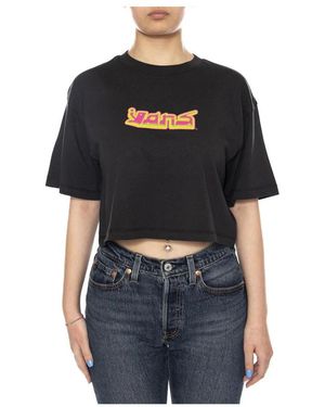 Vans Tops ,Zwart ,Katoen Crop T-Shirt