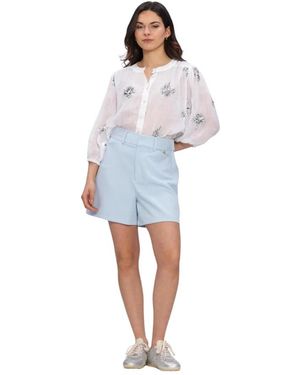 Nukus Overhemden ,Wit ,Pailletten Lynn Blouse Paillet - Blauw