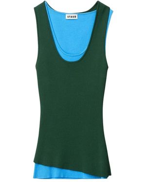 STAUD Sleeveless Tops - Green