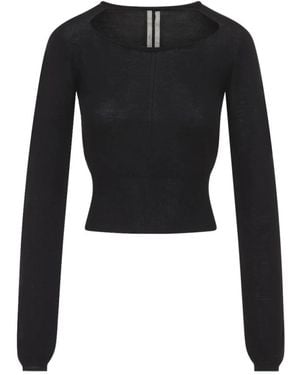 Rick Owens Round-Neck Knitwear - Noir