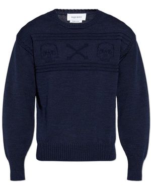McQueen Round-Neck Knitwear - Azul