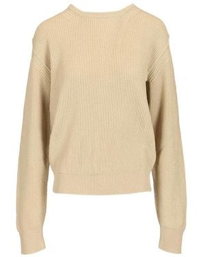 Rick Owens Round-Neck Knitwear - Natural