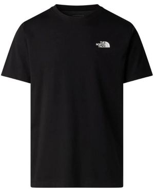 The North Face Fitness ,Zwart ,Katoen M Mountain Sketch Regular Short Sleeve