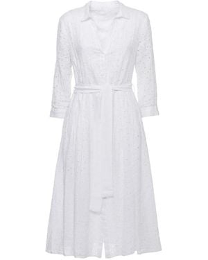 120% Lino Shirt Dress - Wit