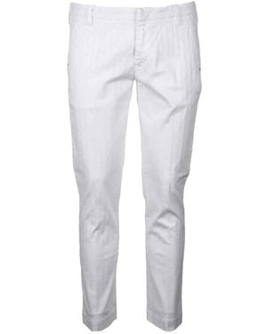 Entre Amis Slim-Fit Trousers - White