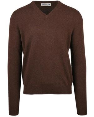 Ballantyne V-Neck Knitwear - Marrone