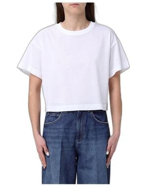 Max Mara Katoenen Crop T-Shirt - Wit