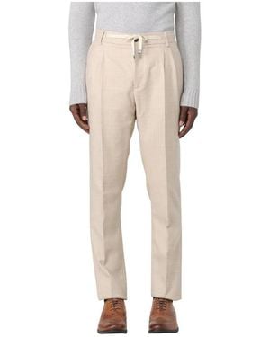 Brian Dales Straight Trousers - Naturel