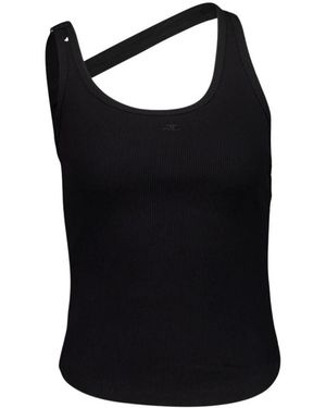 Courreges Asymmetrisches Tanktop Mit Schnalle - Schwarz