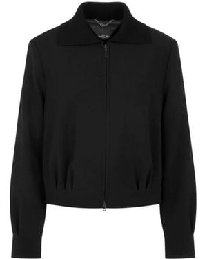 Marc Cain Jassen ,Zwart ,Katoen Blouson Jas
