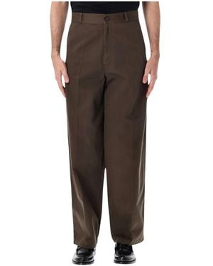 Lemaire Broeken ,Bruin ,Katoen Barrel Pants