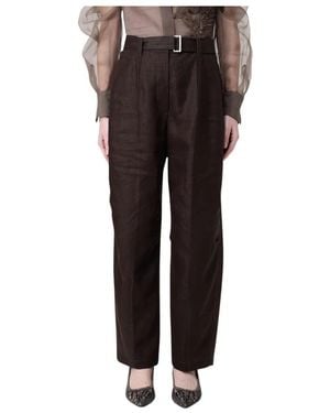 Brunello Cucinelli Straight Trousers - Marron