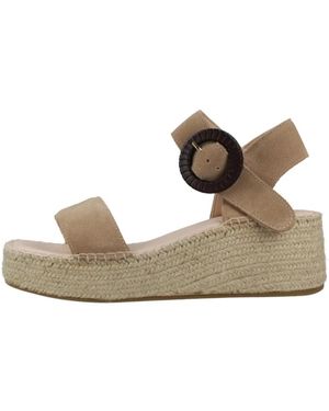 Macarena Schoenen ,Bruin ,Suède Anisa 22 Wedge Sandaal