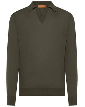 Cruna V-Neck Knitwear - Verde