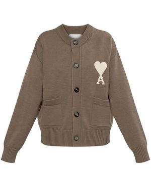 Ami Paris Truien & Vesten ,Bruin ,Katoen De Coeur Cardigan