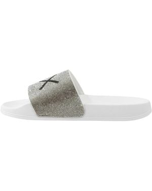 Sun 68 Slippers Strass Logo - Grau