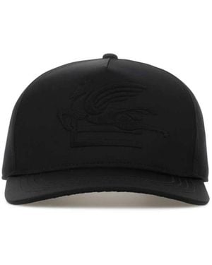 Etro Schwarze satin -baseballkappe